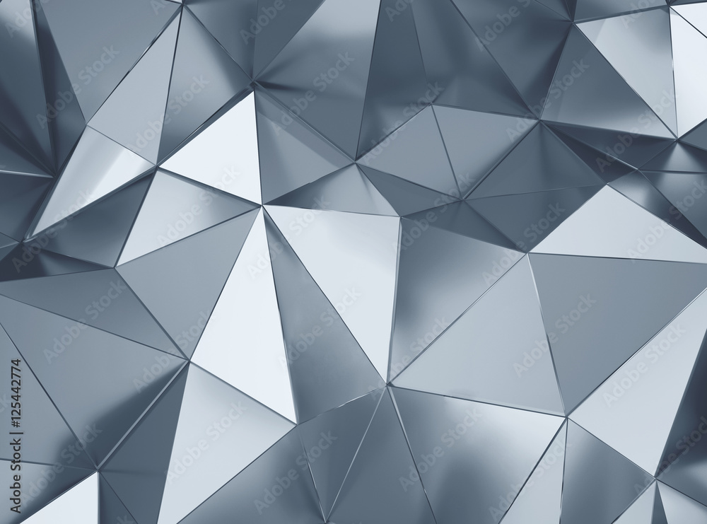 Geometric three dimensional metal background Geometric three dimensional metal background