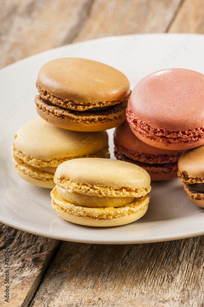 colourful french macaroons