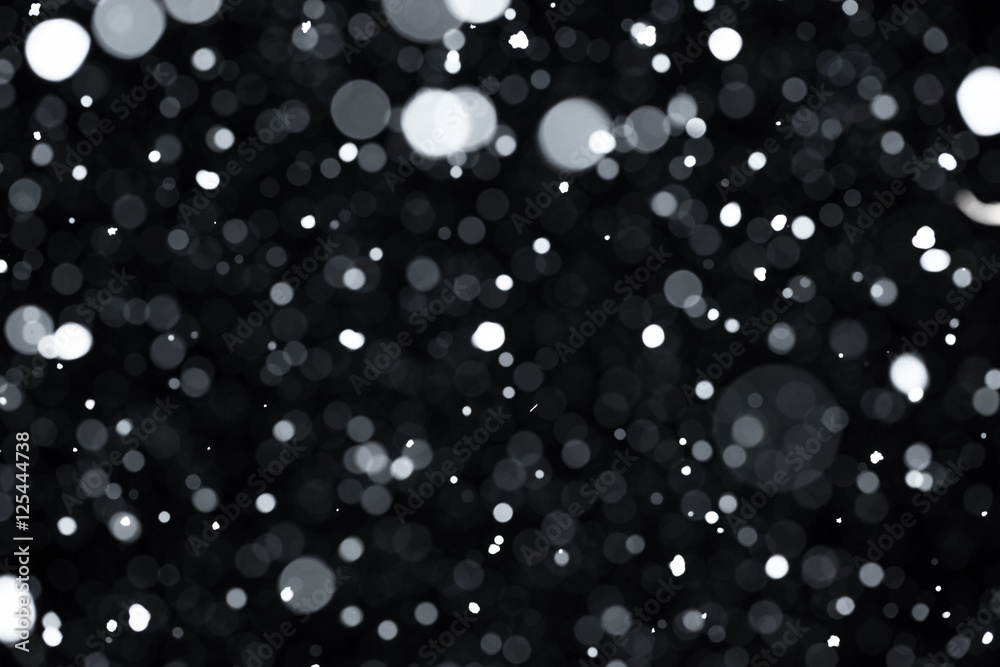 Falling snow on black background. Falling snow on black background.