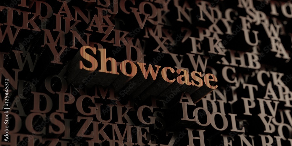 Showcase - Wooden 3D rendered letters/message. Can be used for an online banner ad or a print postcard. Showcase - Wooden 3D rendered letters/message. Can be used for an online banner ad or a print postcard.