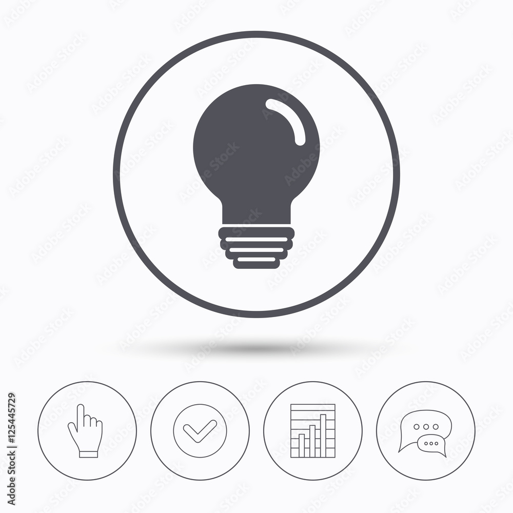 Light bulb icon. Lamp illumination sign. Light bulb icon. Lamp illumination sign.