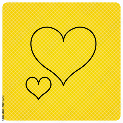 Love hearts icon. Lovers sign.