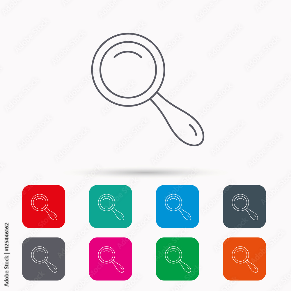 Search icon. Magnifying glass sign.