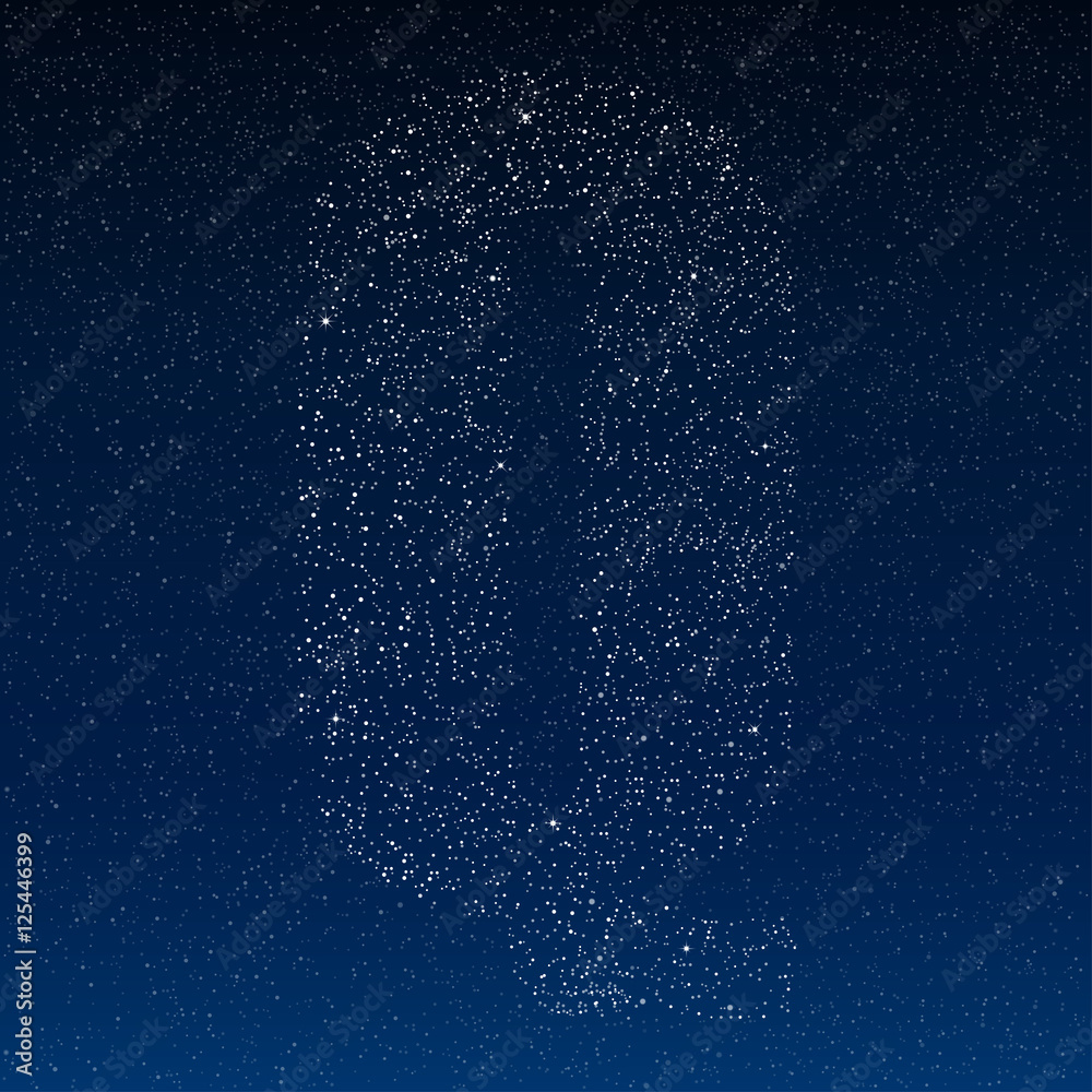 Vector abstract alphabet of stars. The starry sky. Vector abstract alphabet of stars. The starry sky.