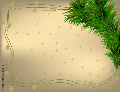 Christmas backdround with green frame