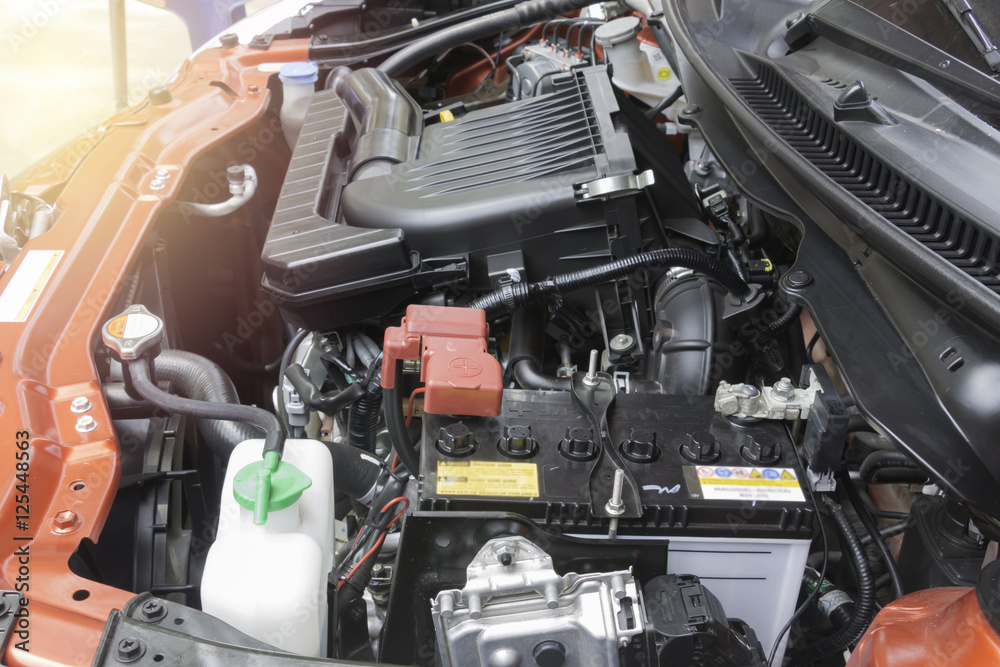 Fototapeta premium car engine room