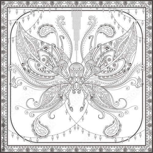 Insect adult coloring page