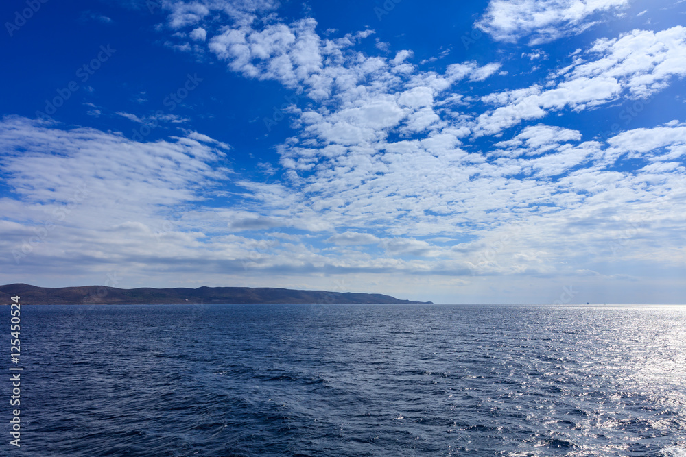 Blue sky and sea background