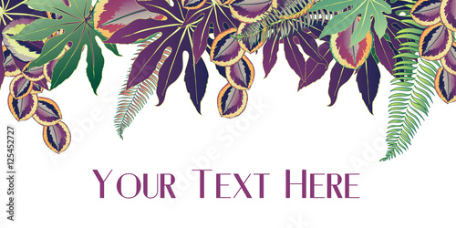 Vector leaf poster design