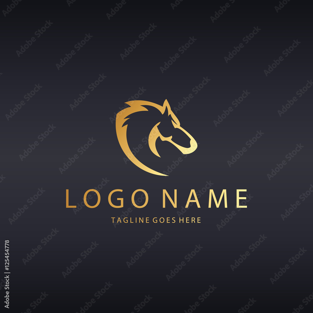 Fototapeta premium Horse logo. Sport logotype 