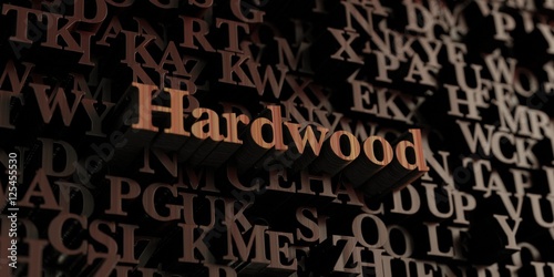 Hardwood - Wooden 3D rendered letters/message. Can be used for an online banner ad or a print postcard.
