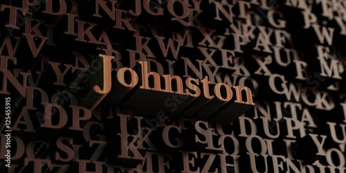 Johnston - Wooden 3D rendered letters/message. Can be used for an online banner ad or a print postcard.