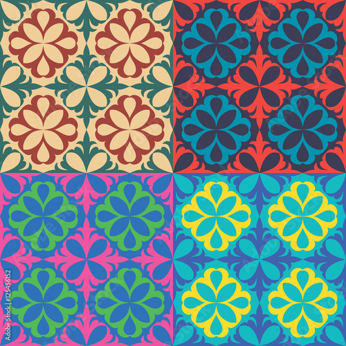 Set of vector seamless patterns