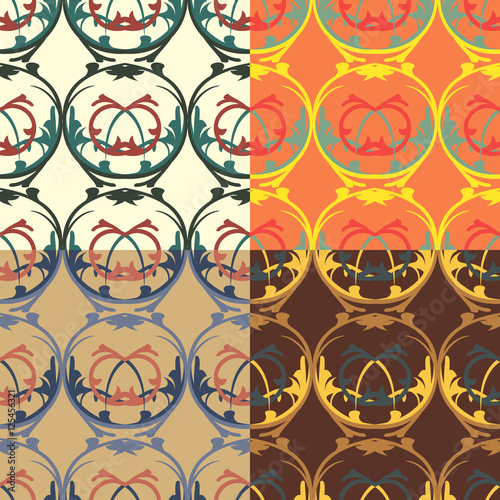 Set of vector seamless patterns