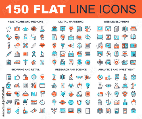 Flat Line Web Icons