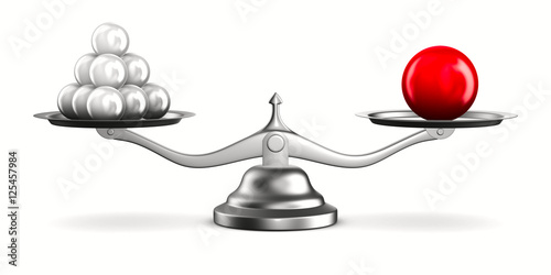 Scales on white background....