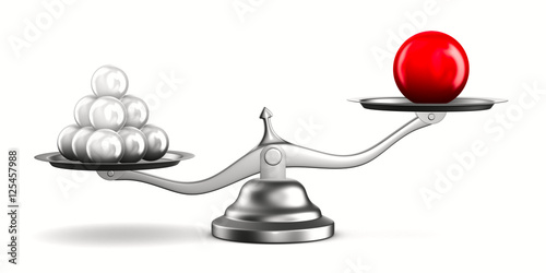 Scales on white background....