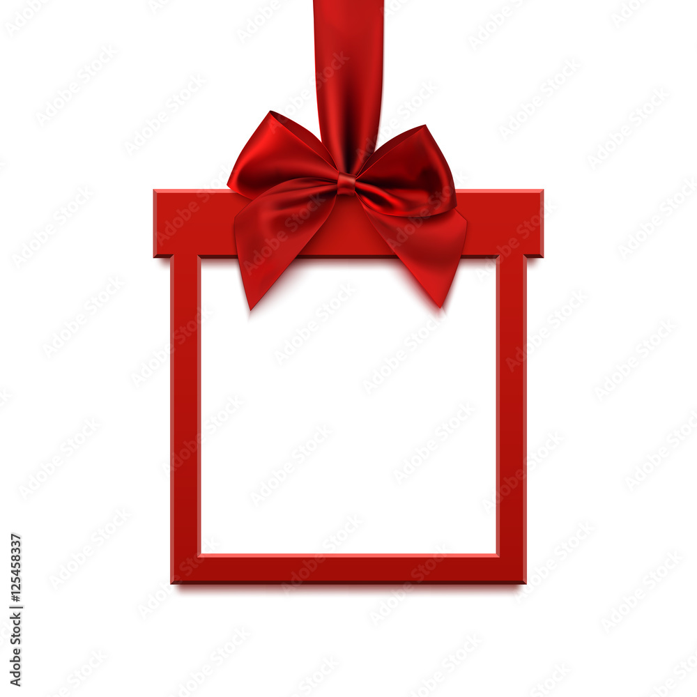 Blank, square banner in form of Christmas gift. Blank, square banner in form of Christmas gift.