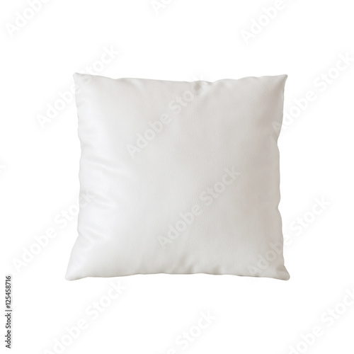 Blank white square pillow photo