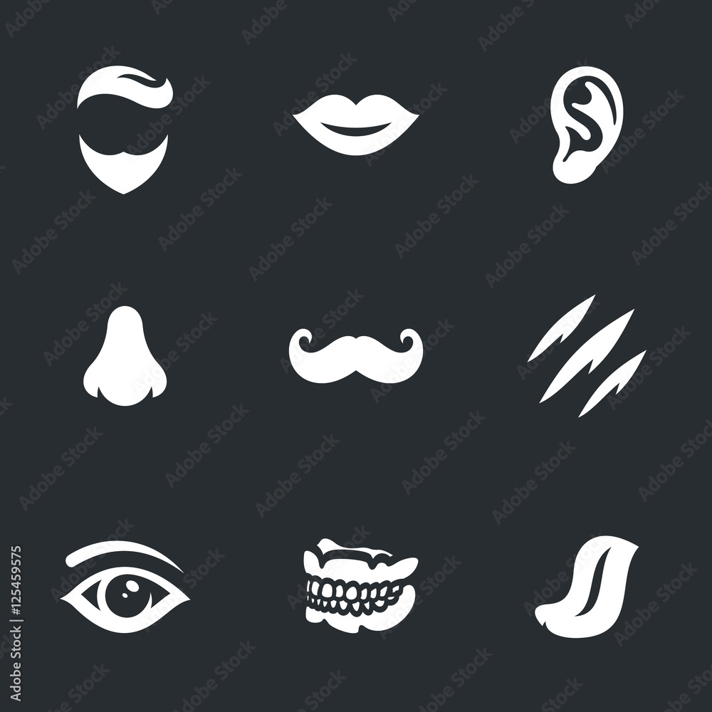 Naklejka premium Vector Set of Face parts.