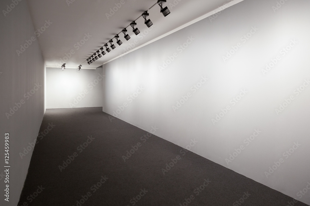 White Presentation Room, Empty Wall, Exhibition Room Lights, Gallery  Interior, Lighted Wall, Exhibition Room, Showroom Perspective, Showroom For  Images, White Wall For Images, Wall Picture, Empty Wall Stock Photo | Adobe  Stock