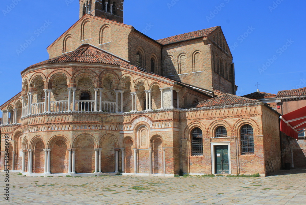 Basilica dei Santi Maria e Donato on the island of Murano. Venice and the Venetian lagoon of the island of Murano is UNESCO World Heritage Site