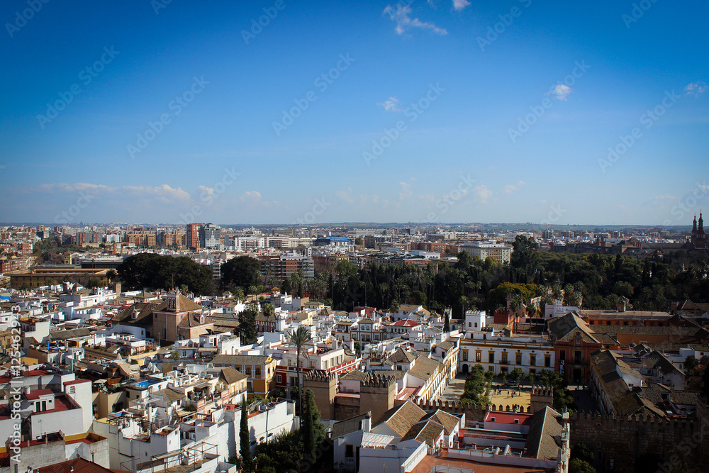 City of Seville panorama, Spain