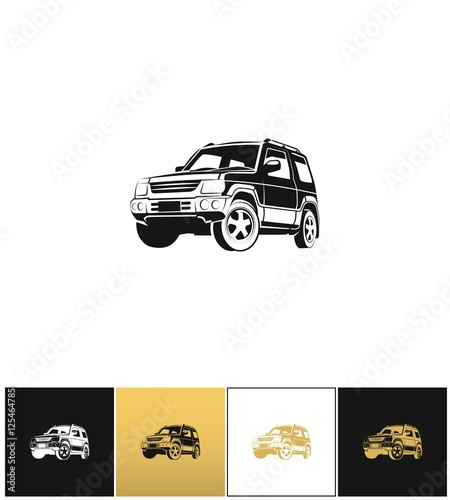 SUV car vector icon