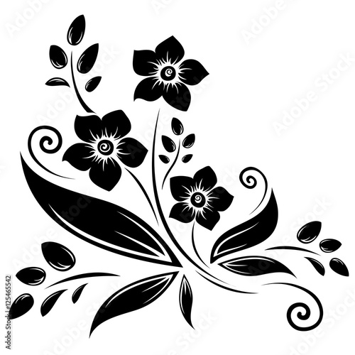 black daffodils silhouette