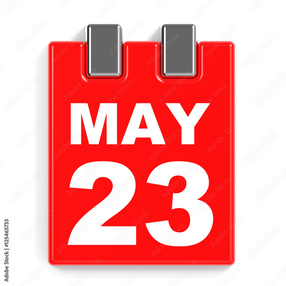 May 23. Calendar on white background. May 23. Calendar on white background.