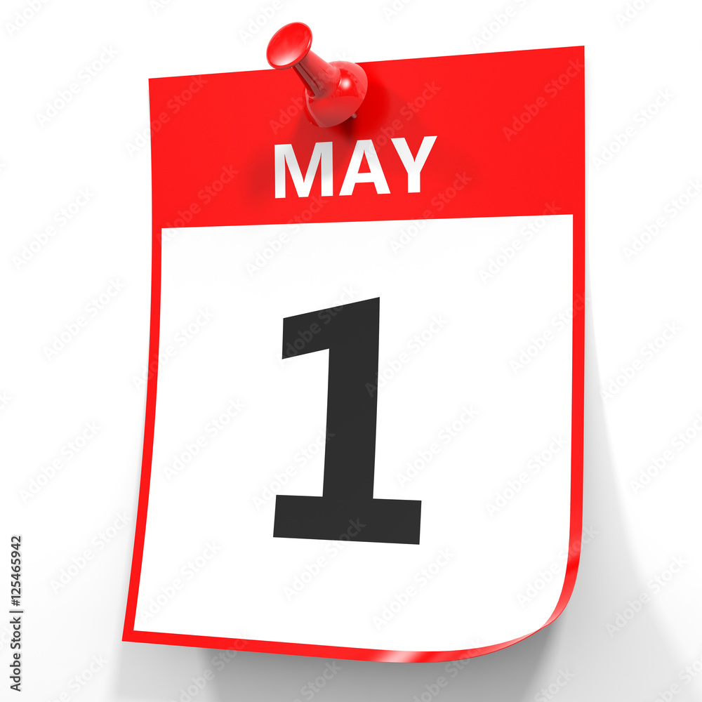 May 1. Calendar on white background. May 1. Calendar on white background.