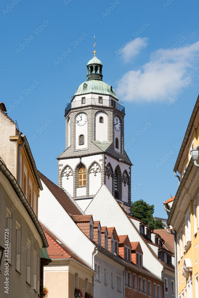 Tower of the Frauenkirche church in Meissen