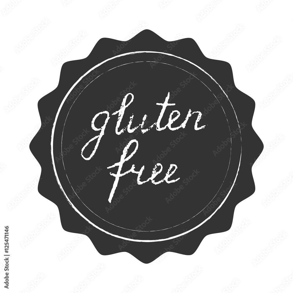 Gluten free, vector sign, handdrawn illustration in chalk style Stock Vector Adobe Stock
