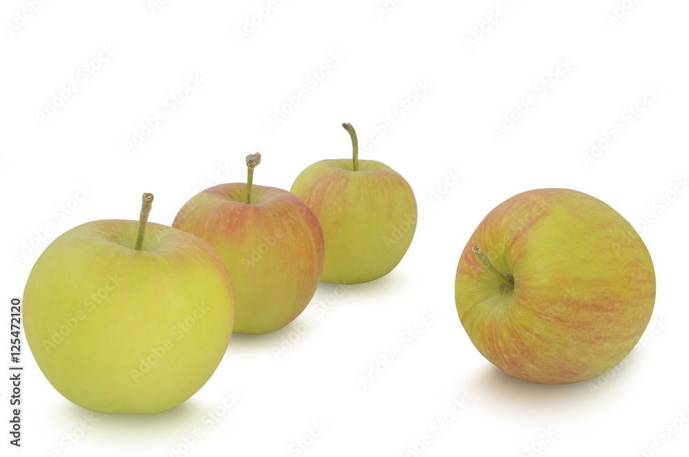 Small apples isolated on white background Small apples isolated on white background