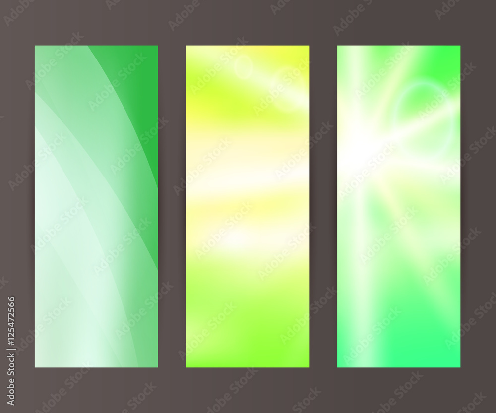 Vertical banner set design element background glow abstract shap