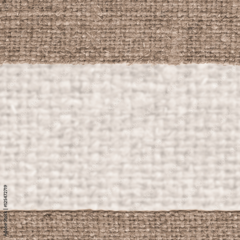 Fototapeta premium Textile tablecloth, fabric space, buff canvas, grained material, old-fashioned background