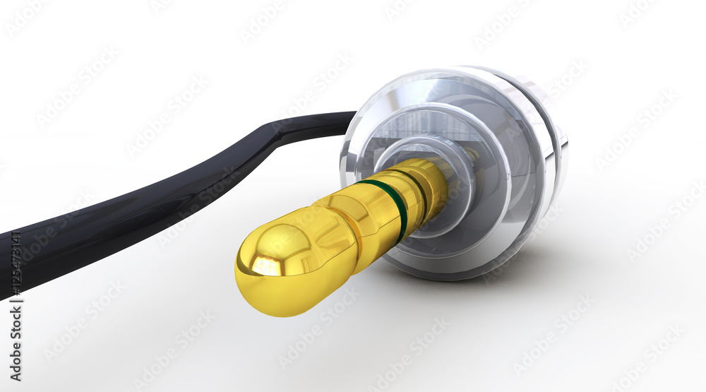 audio jack connector gold. audio a wire in the form of a spiral audio jack connector gold. audio a wire in the form of a spiral