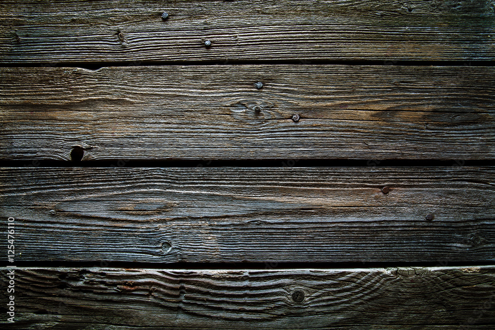 Fototapeta premium Old wooden background. Wooden table or floor.
