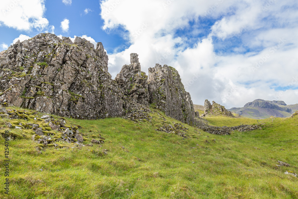 Eastern Iceland rocks and grass