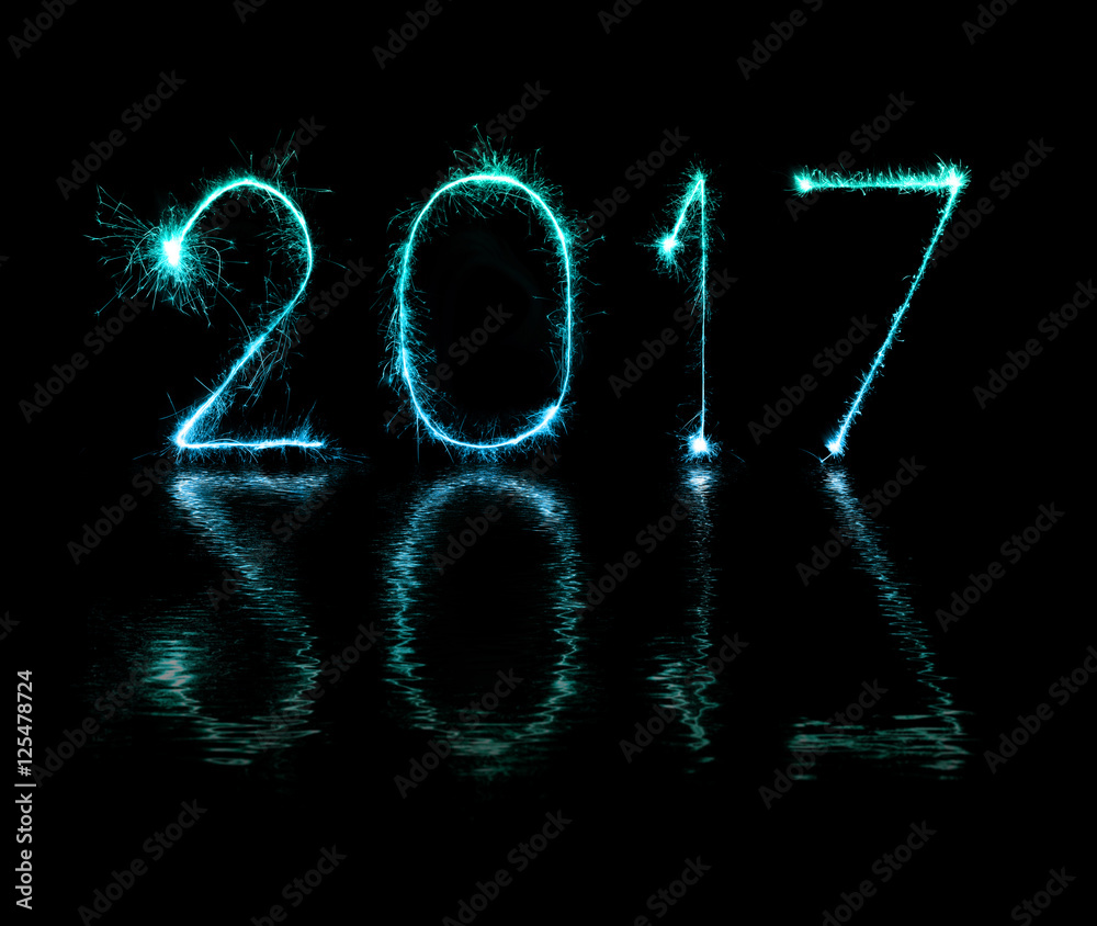 2017 Happy New Year firework sparklers 2017 Happy New Year firework sparklers