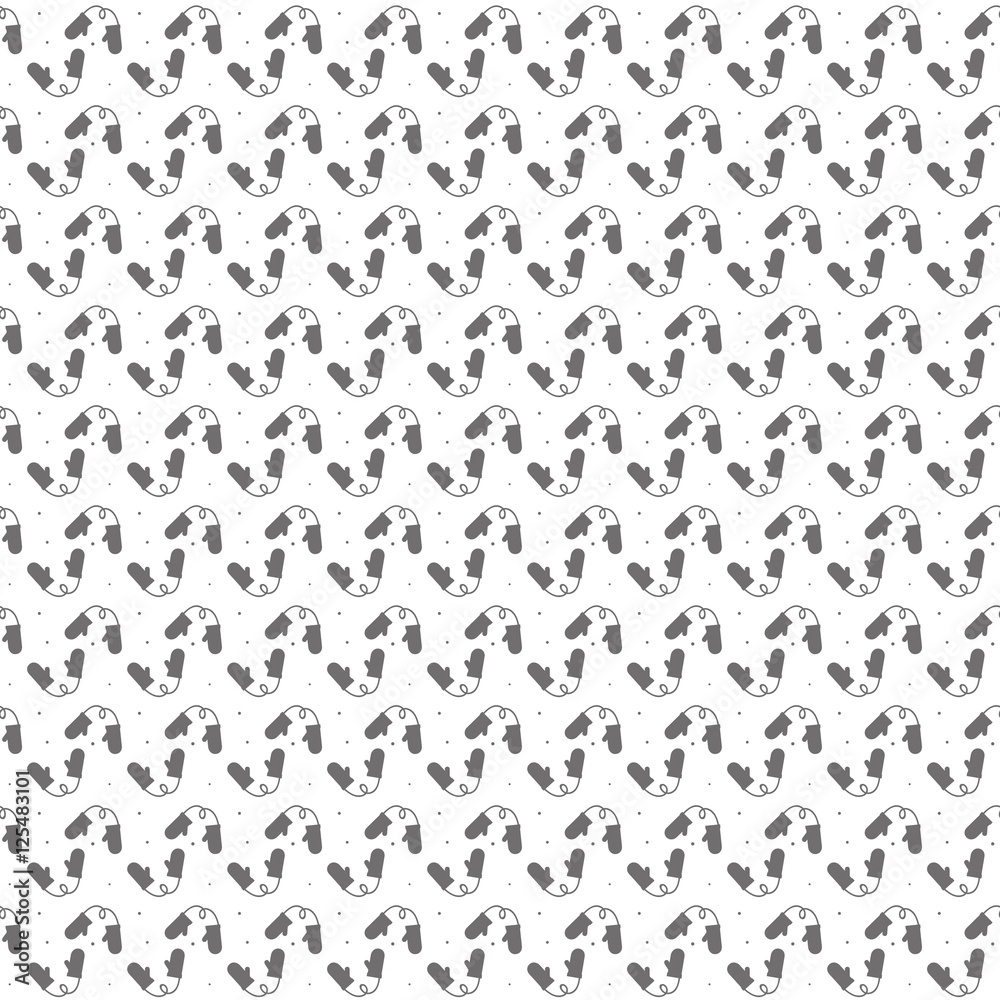 seamless pattern grey winter gloves seamless pattern grey winter gloves