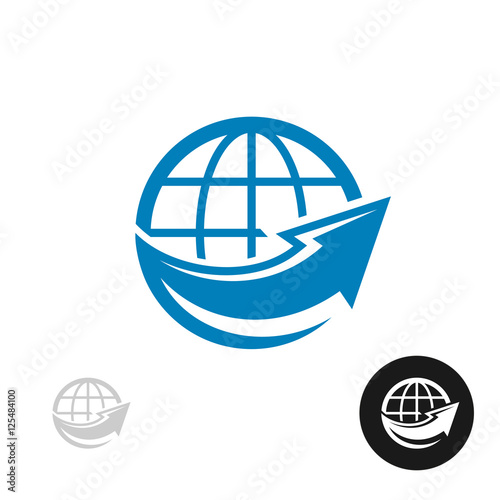 Globe with arrow logo