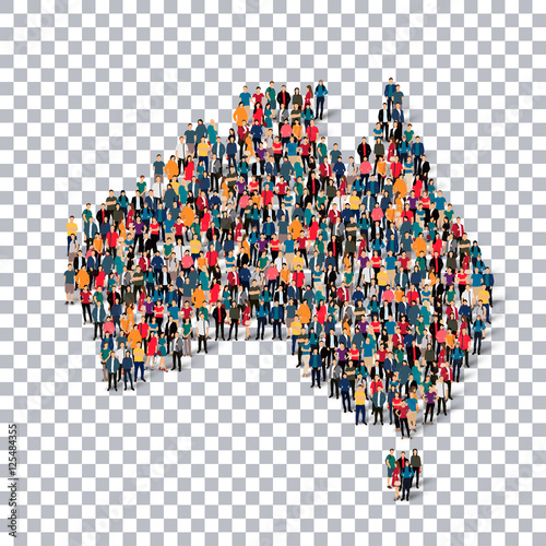 people map country australia vector