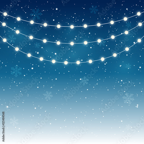 Christmas light on starry background