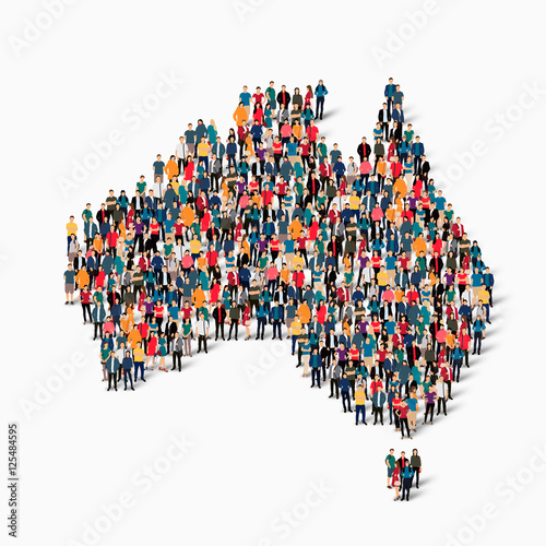 people map country australia vector
