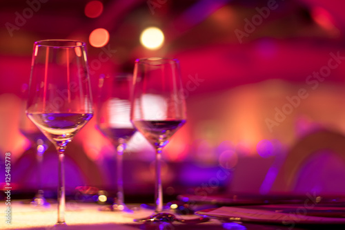 Party Setting with Colorful Bokeh Background