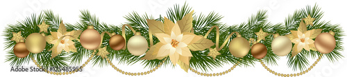 Christmas garlands with fir branches