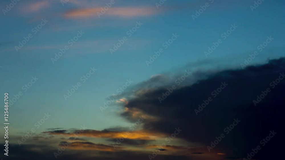 sky cloud in sunset, time lapse sky cloud in sunset, time lapse