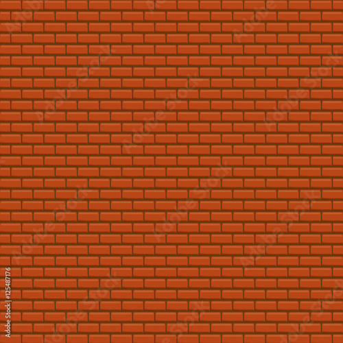 red brick wall vector background.