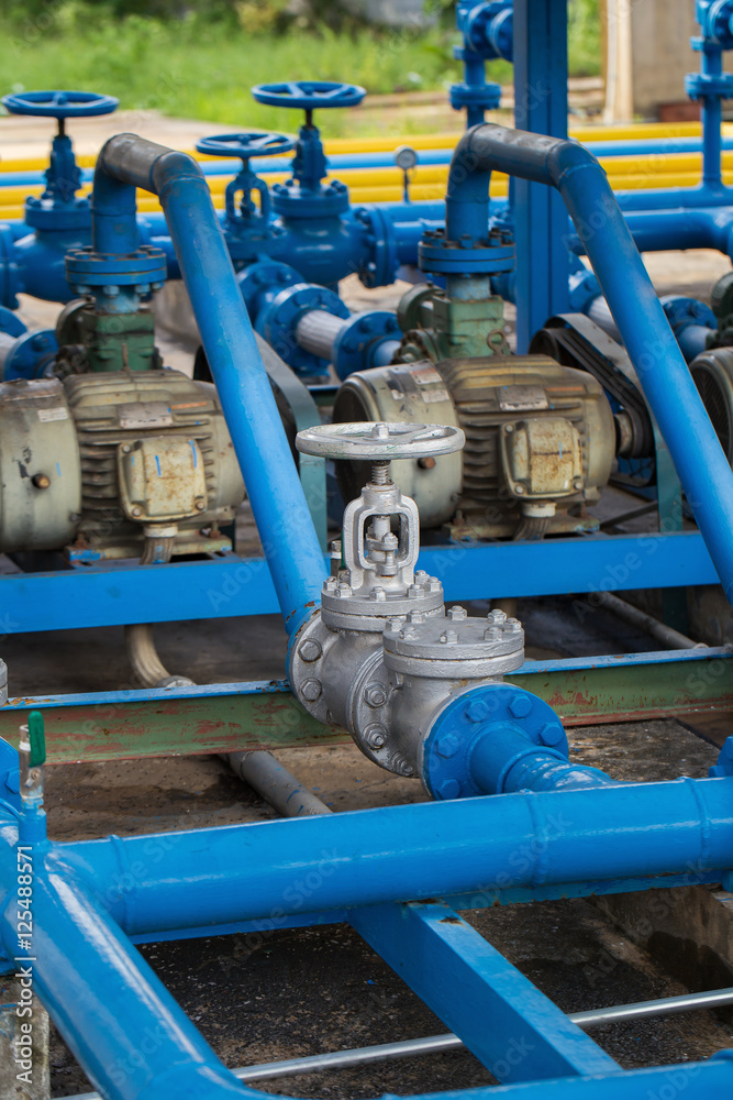 Valves at gas plant, Pressure safety valve selective focus. Valves at gas plant, Pressure safety valve selective focus.